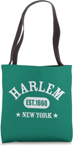 HARLEM NEW YORK, Est. Established 1660, NYC Athletic Design Tote Bag