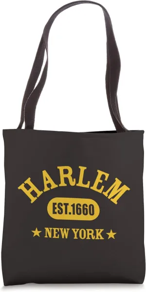 HARLEM NEW YORK, Est. Established 1660, NYC Athletic Design Tote Bag