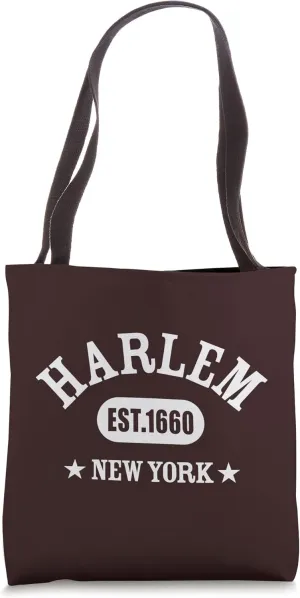 HARLEM NEW YORK, Est. Established 1660, NYC Athletic Design Tote Bag