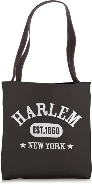 HARLEM NEW YORK, Est. Established 1660, NYC Athletic Design Tote Bag