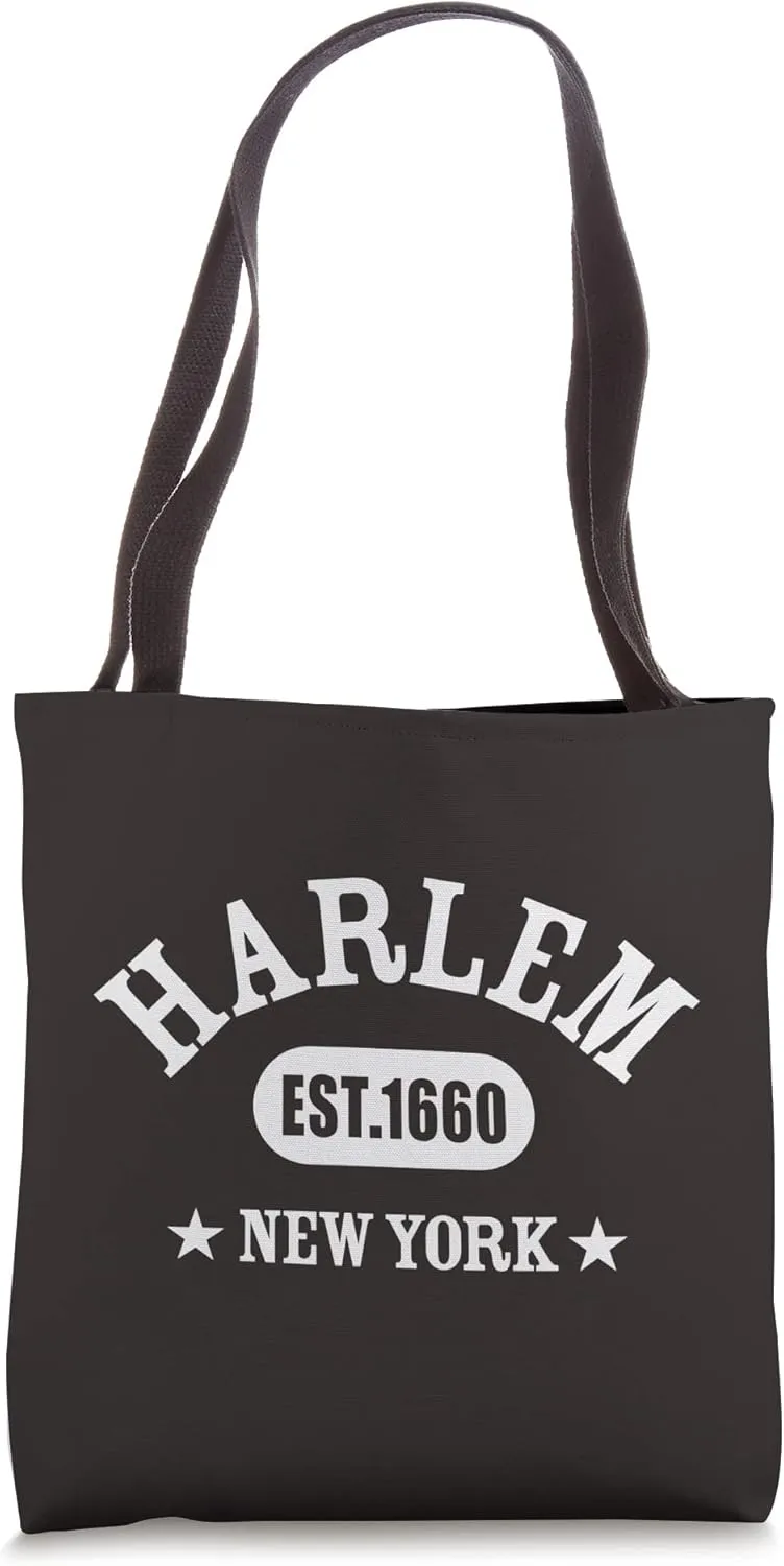 HARLEM NEW YORK, Est. Established 1660, NYC Athletic Design Tote Bag