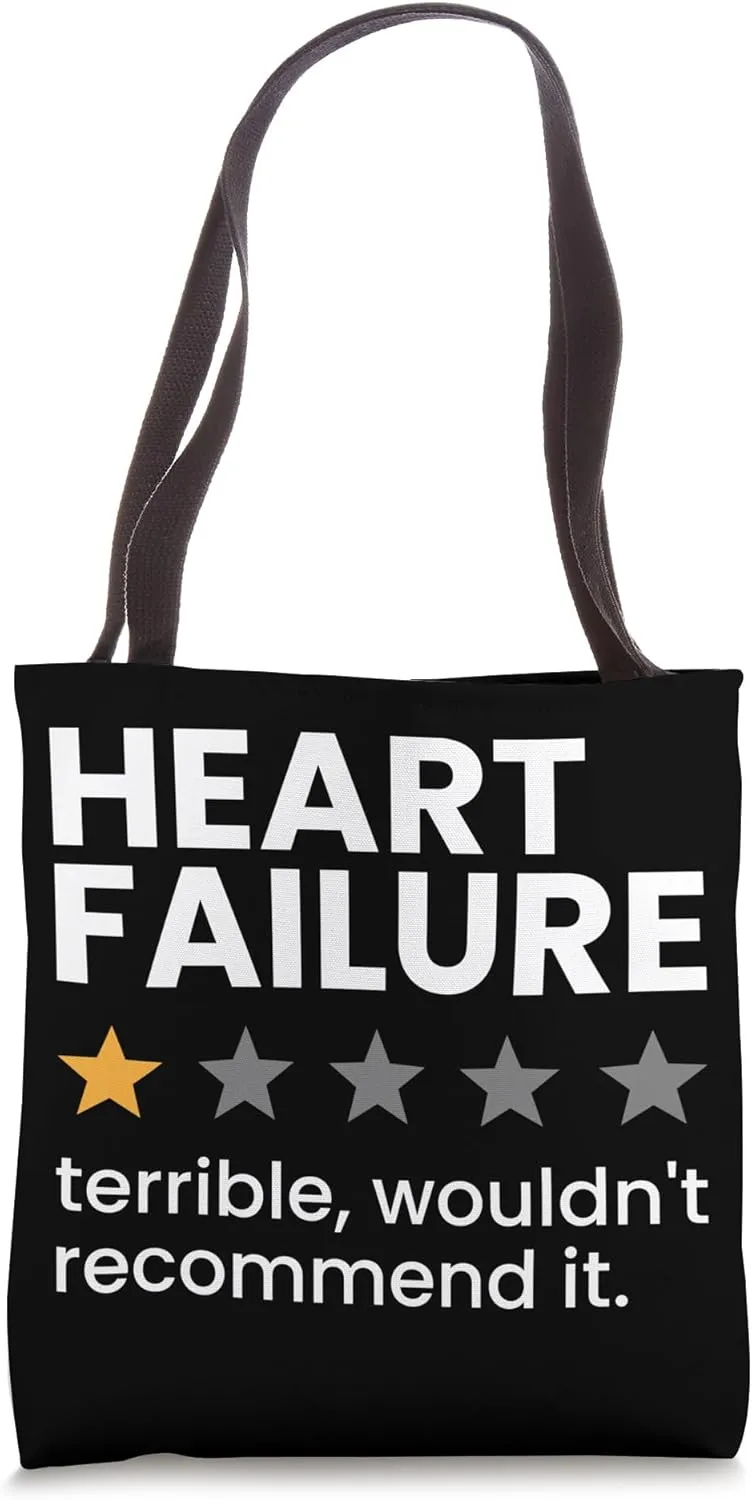 Heart Failure One Star Rating Heart Failure Awareness Tote Bag