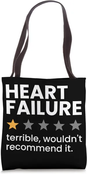 Heart Failure One Star Rating Heart Failure Awareness Tote Bag