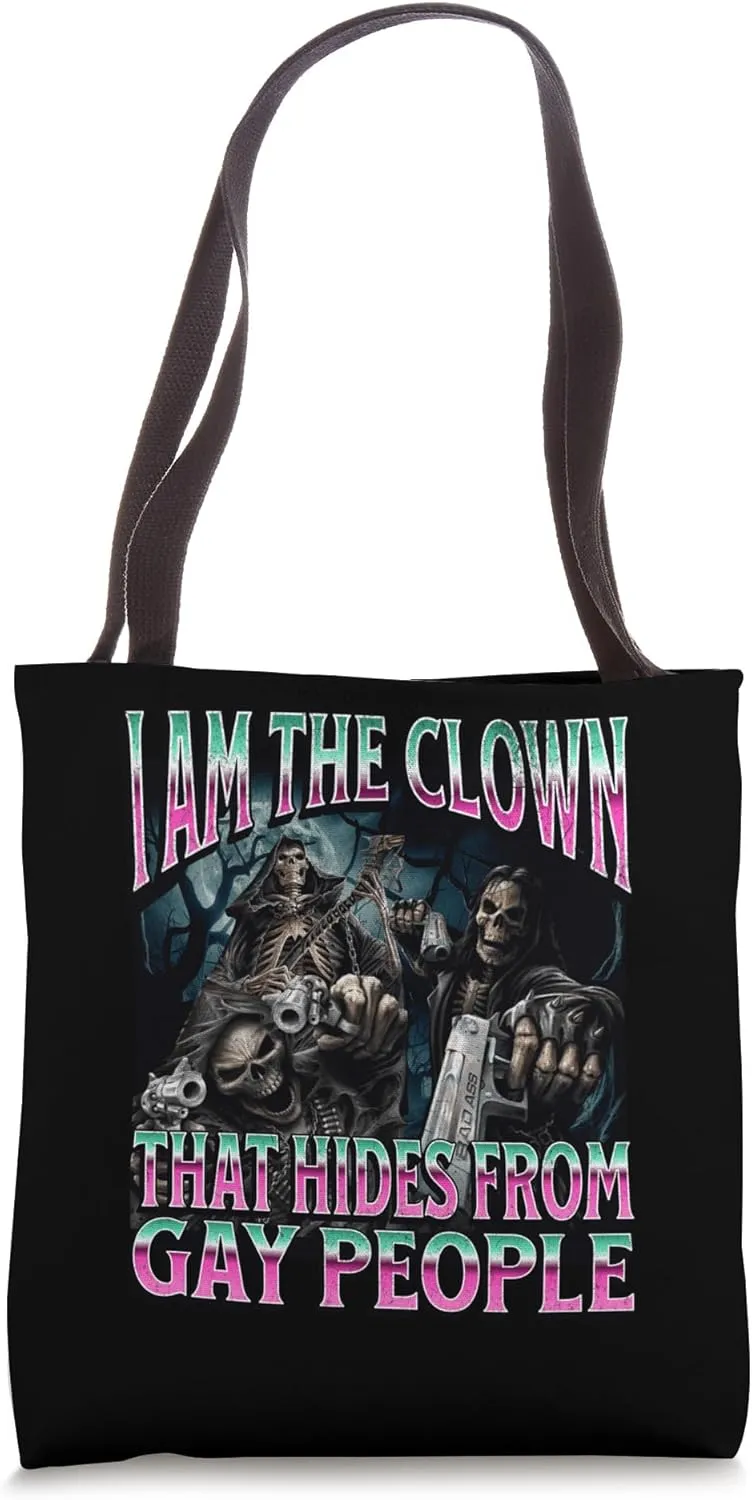 Homosexual Tendencies Funny Hard Skeleton Meme Bootleg Tote Bag