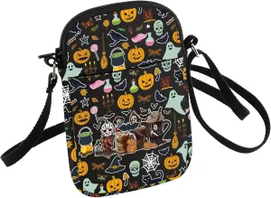 Horror Coffee Crossbody Bag Halloween Party Gift Horror Movie Fan Small Sling Bag Spooky October Gift