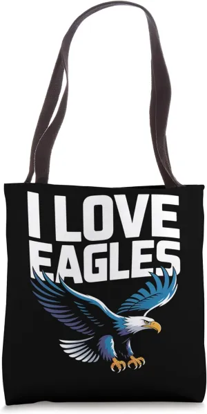 I Love Eagles Freedom Spirit Bold Tote Bag