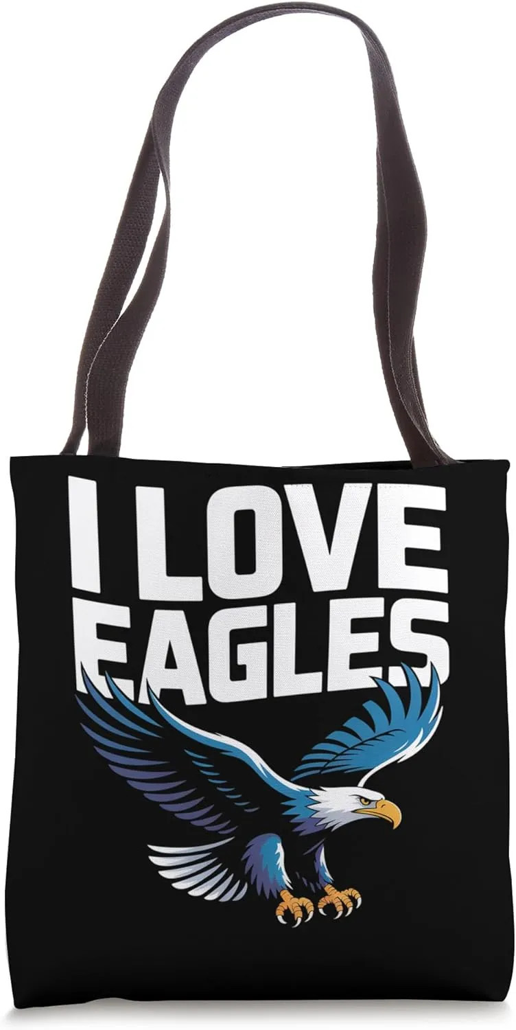 I Love Eagles Freedom Spirit Bold Tote Bag