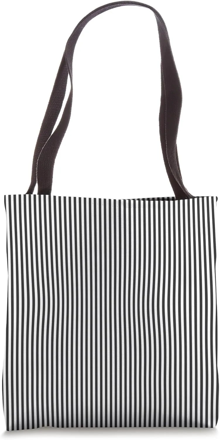 Illinois Iron Black Pinstripe with Bold Urban Style Tote Bag