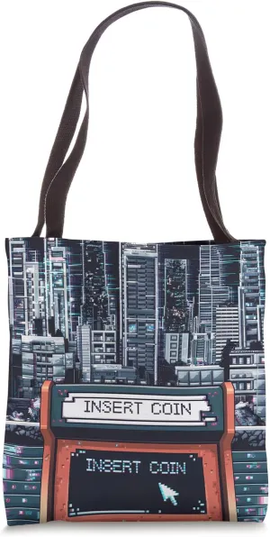 Insert Coin Retro Gaming Arcade Tote Bag