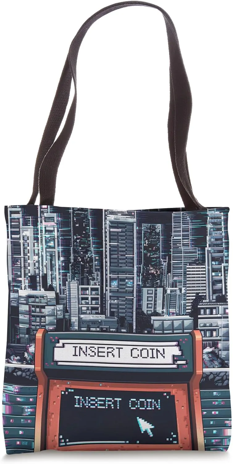 Insert Coin Retro Gaming Arcade Tote Bag