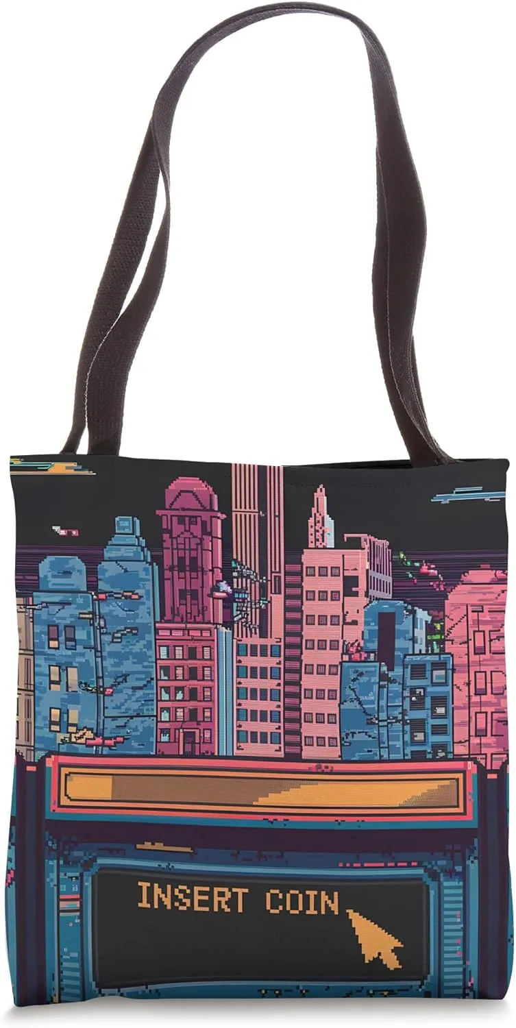 Insert Coin Retro Gaming Arcade Tote Bag