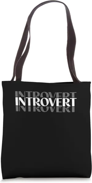 Introvert Reflection Typography Introversion Tote Bag