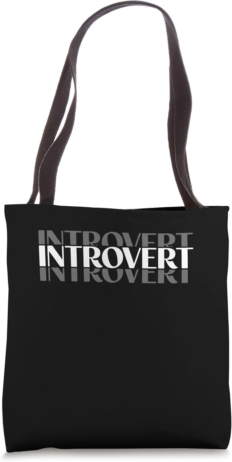 Introvert Reflection Typography Introversion Tote Bag