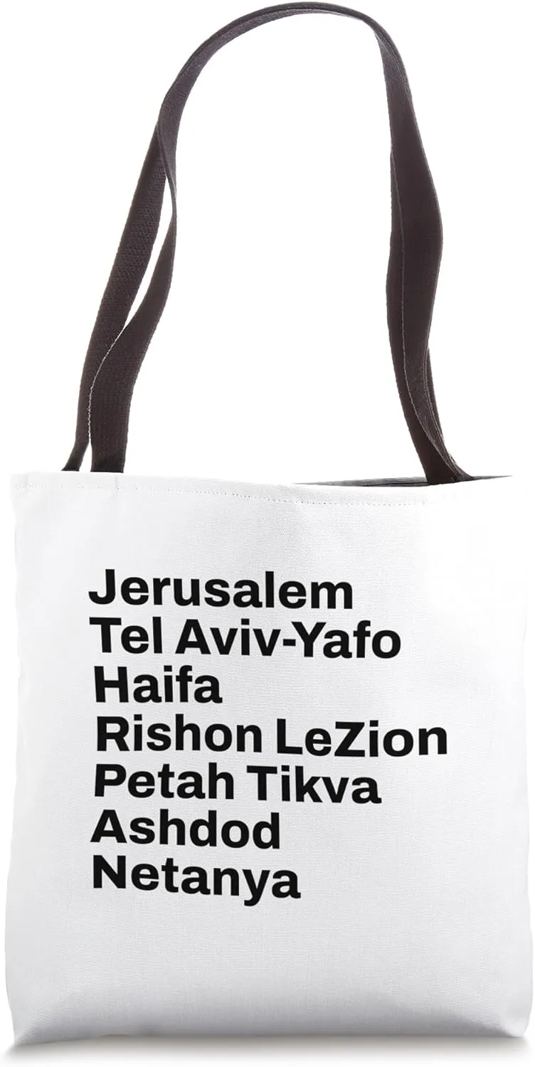 Israel Cities and Towns Travel Tote Bag