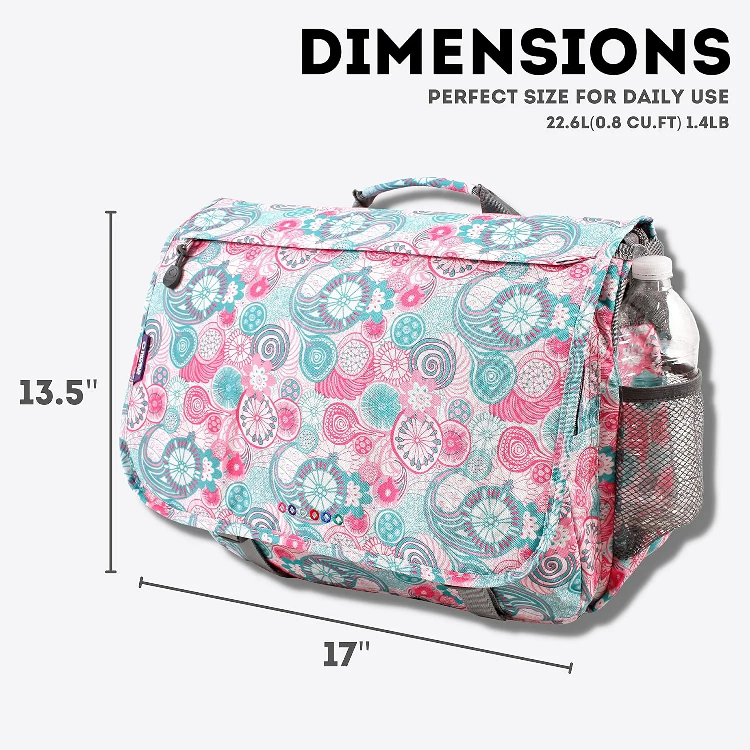 J World New York Thomas Laptop Messenger Bag for Women & Men. Kids Computer Bookbag