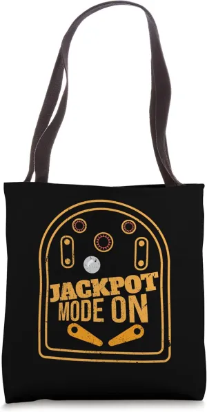 Jackpot Mode On Retro Flipper Arcade Pinball Machine Tote Bag