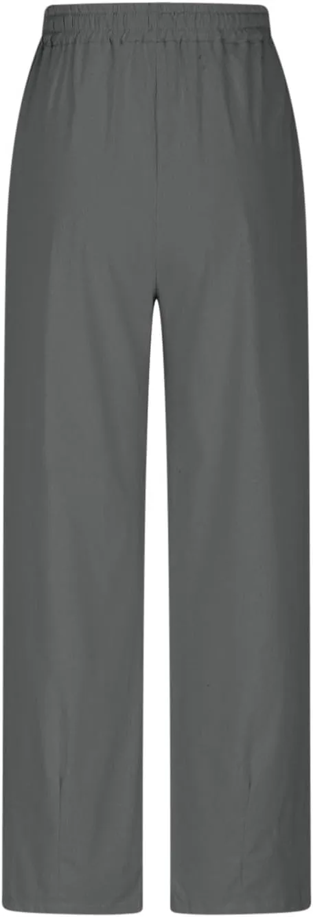 JOAU Linen Pants for Women 2025 Summer Cotton Straight Leg Drawstring High Waisted Palazzo Trousers Lounge Beach Resort Wear