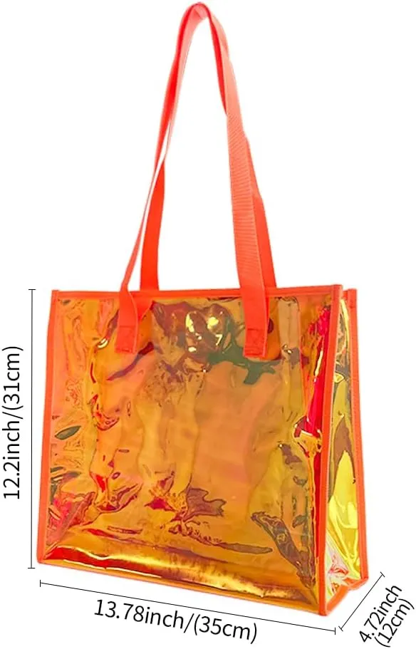 Kasepie Iridescent Hot Pink Handbag Ladies, Girls Storage Bag for the Gym, Daily Life, Measuring 13.78 * 4.72 * 12.2 inches