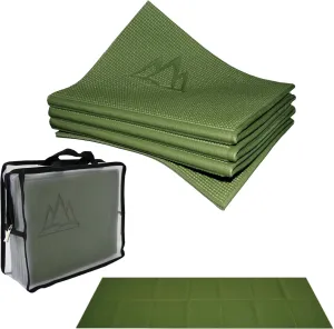 Khataland YoFoMat - Best Travel Yoga Mat, Foldable, with Travel Bag, Extra Long 72-Inch, Free From Phthalates & Latex