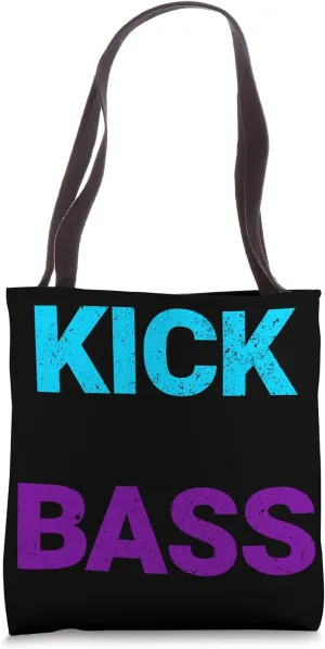 Kick and Bass Simple Bold Colorful Trippy Candy Raver Club Tote Bag