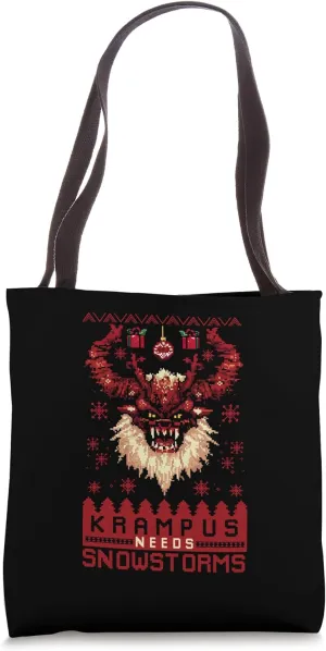 Krampus Needs Snowstorms Dark Winter Folklore Tote Bag