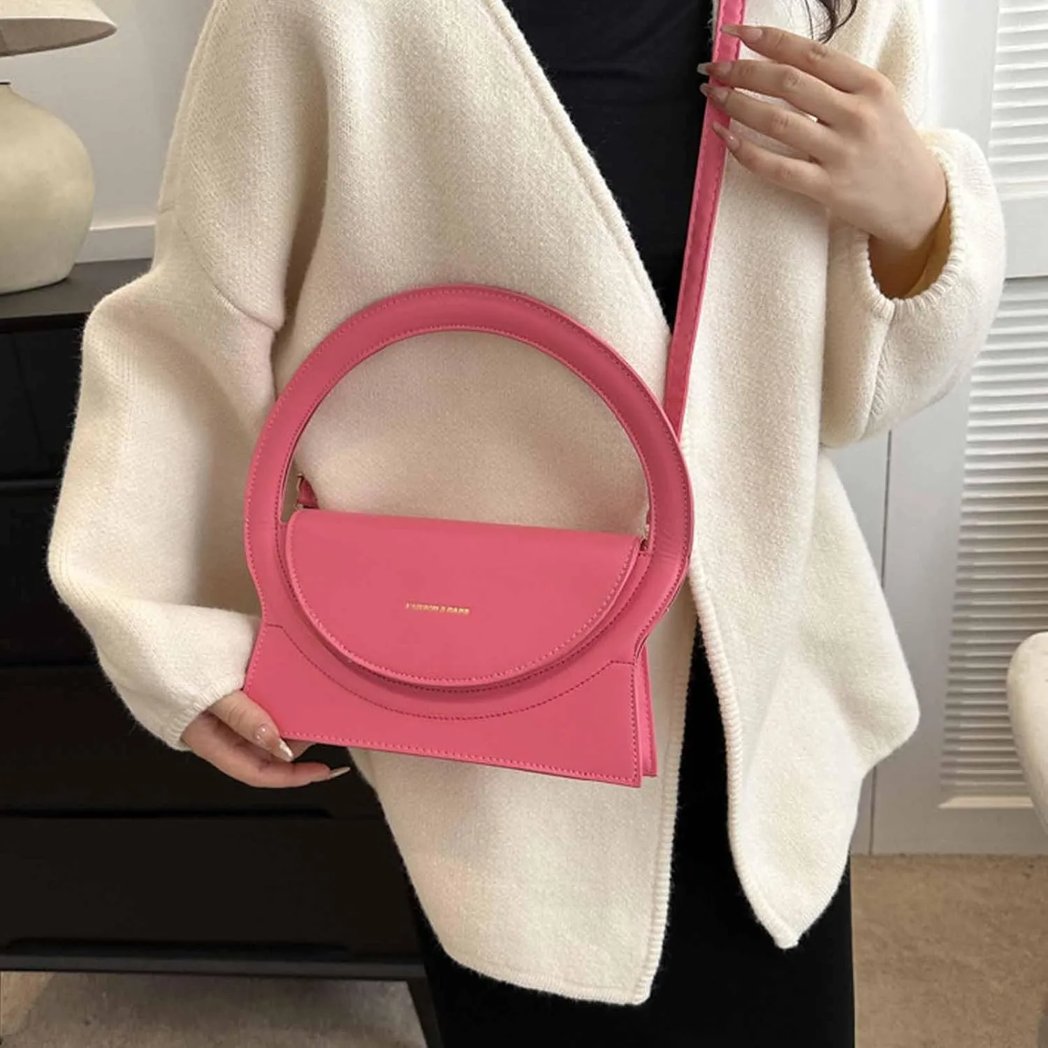 LAPRBY Women's Y2k Retro Top Handle Hobo Bag PU Leather Crossbody Shoulder Bag Handbag Purse Totes Satchels Trendy