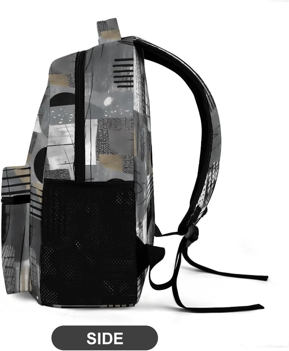 Laptop Backpack for Travel Daypack Computer Bag Work Black And White Pattern Back Pack Nurse Bag for Hiking