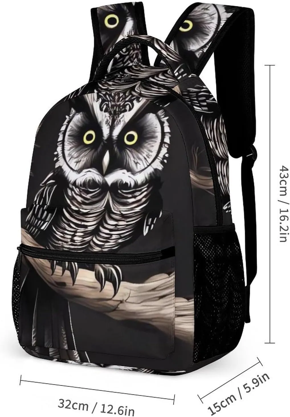 Laptop Backpack for Travel Daypack Computer Bag Work Late Night Owl Back Pack Nurse Bag for Hiking