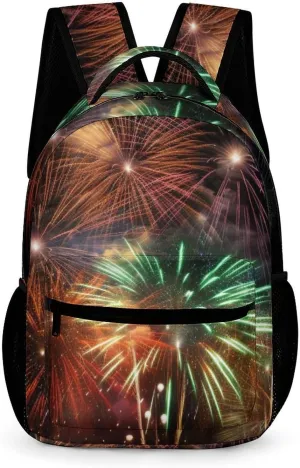 Laptop Backpack for Travel Daypack Computer Bag Work Splendid Fireworks Back Pack Nurse Bag for Hiking