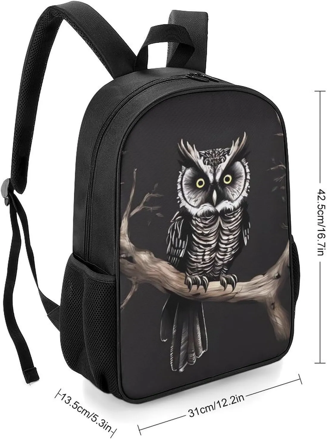 Laptop Backpack for Travel Daypack Late Night Owl Computer Bag Work Back Pack Laptop Bag Casual Nurse Bag