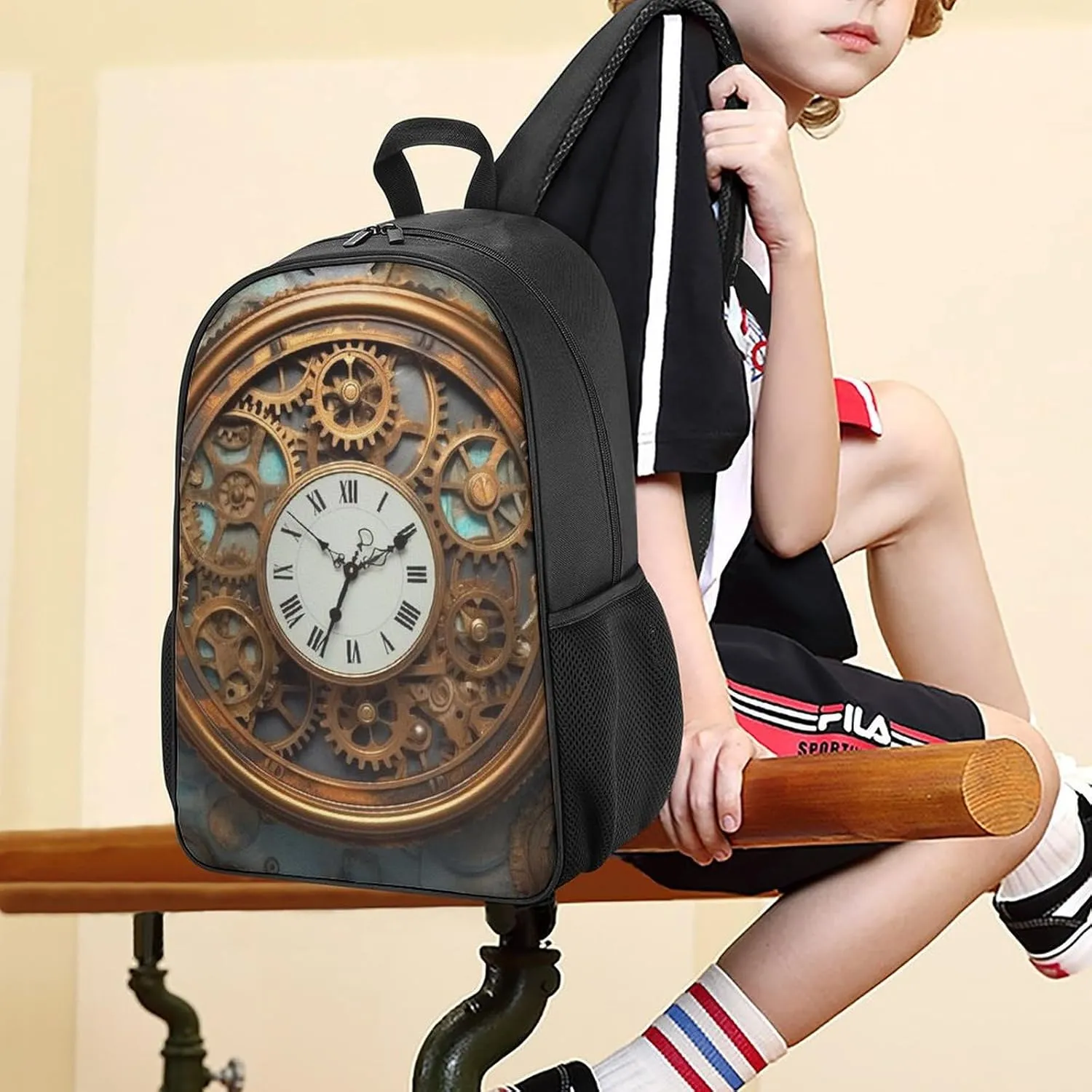 Laptop Backpack for Travel Daypack Rusty Steampunk Clock Computer Bag Work Back Pack Laptop Bag Casual Nurse Bag