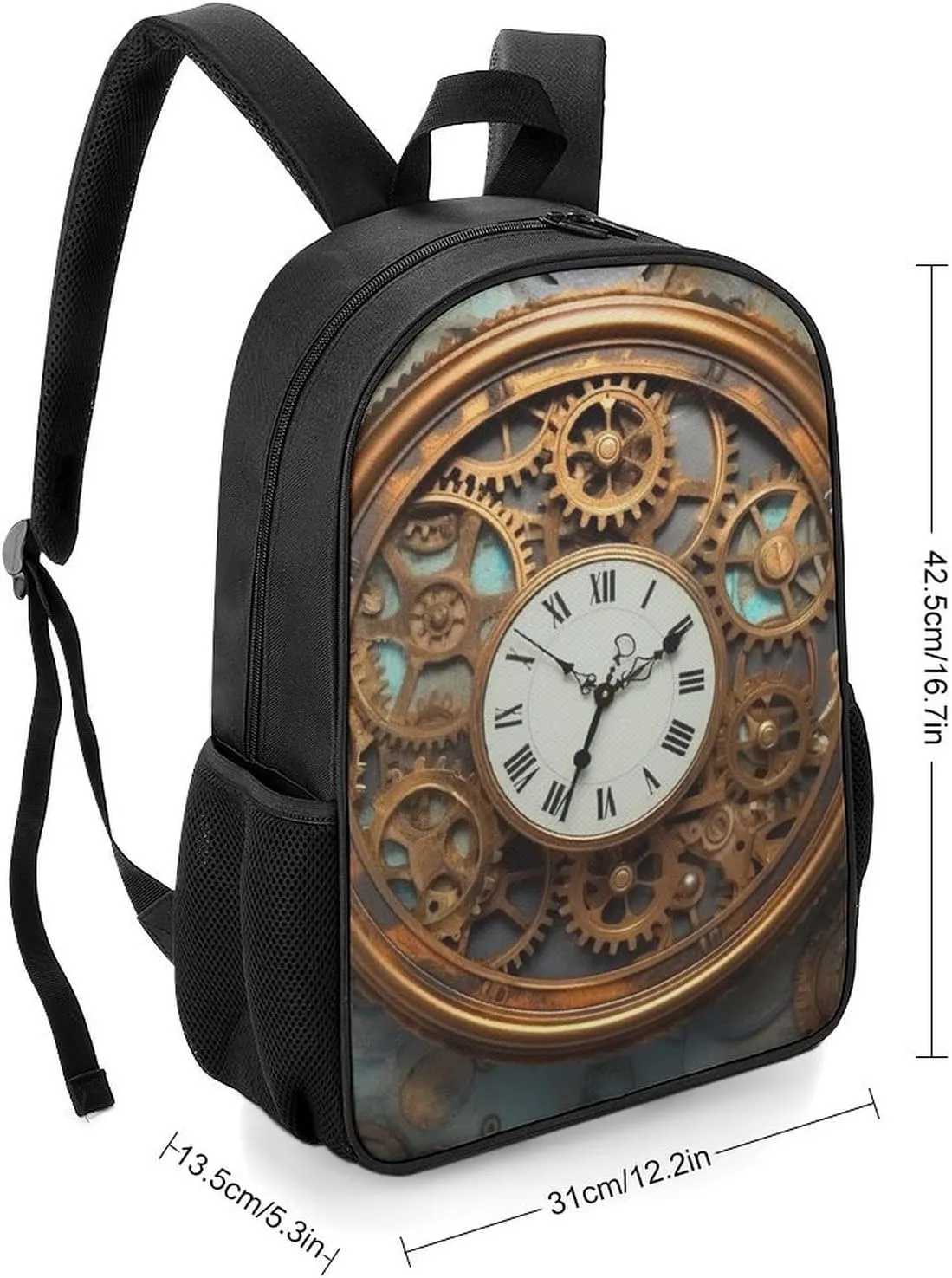 Laptop Backpack for Travel Daypack Rusty Steampunk Clock Computer Bag Work Back Pack Laptop Bag Casual Nurse Bag