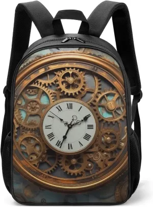 Laptop Backpack for Travel Daypack Rusty Steampunk Clock Computer Bag Work Back Pack Laptop Bag Casual Nurse Bag