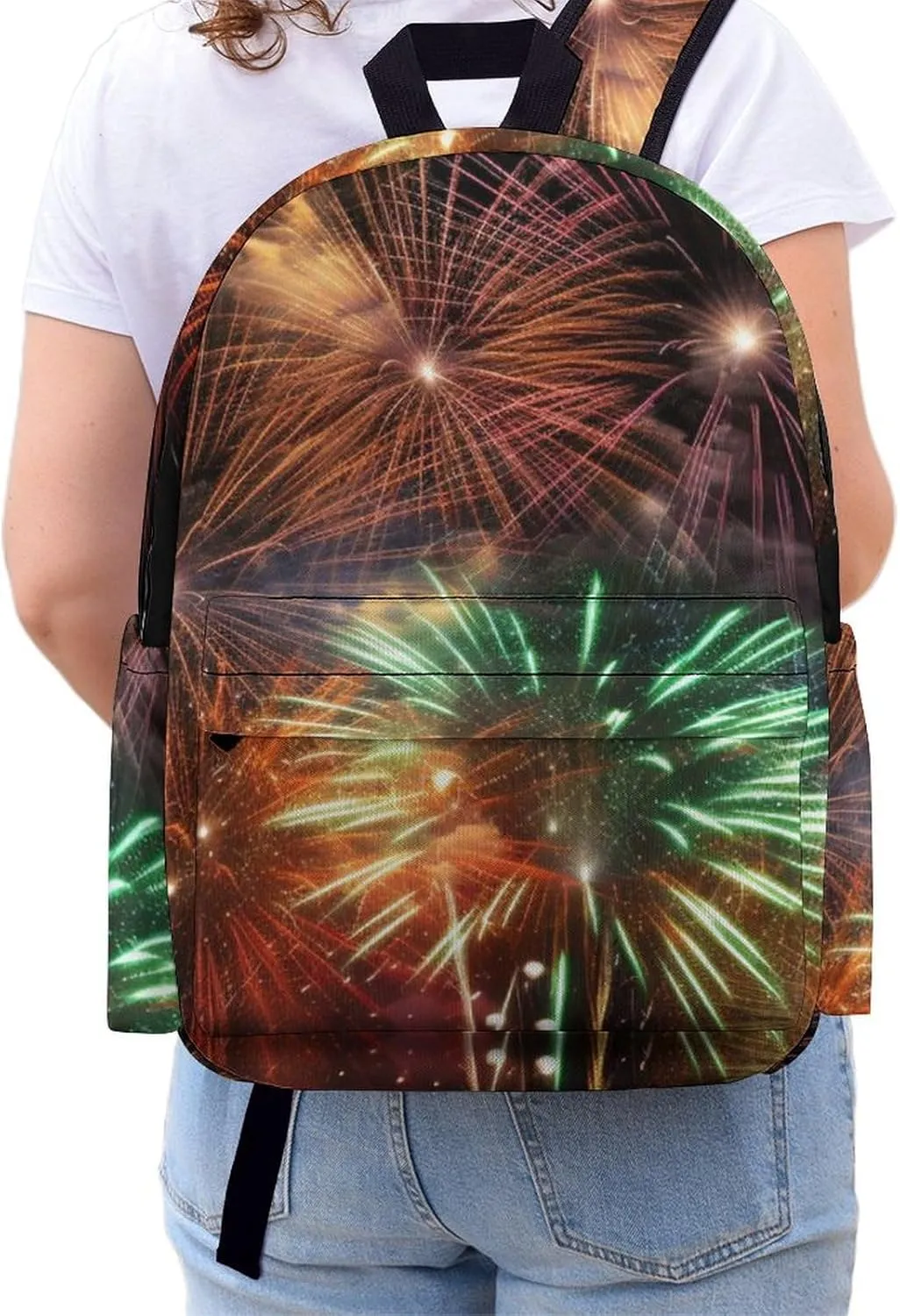 Laptop Backpack for Women Men Daypack Waterproof Splendid Fireworks Computer Bag Business Work Bag for Travel