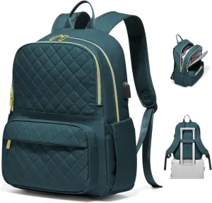 Laptop Backpack for Women Mens,Waterproof Work Business Bags College Backpack Laptop Computer Bag Travel Backpack Purse for College, Business,Travel Fits 15.6 Inch Laptop Peacock Blue