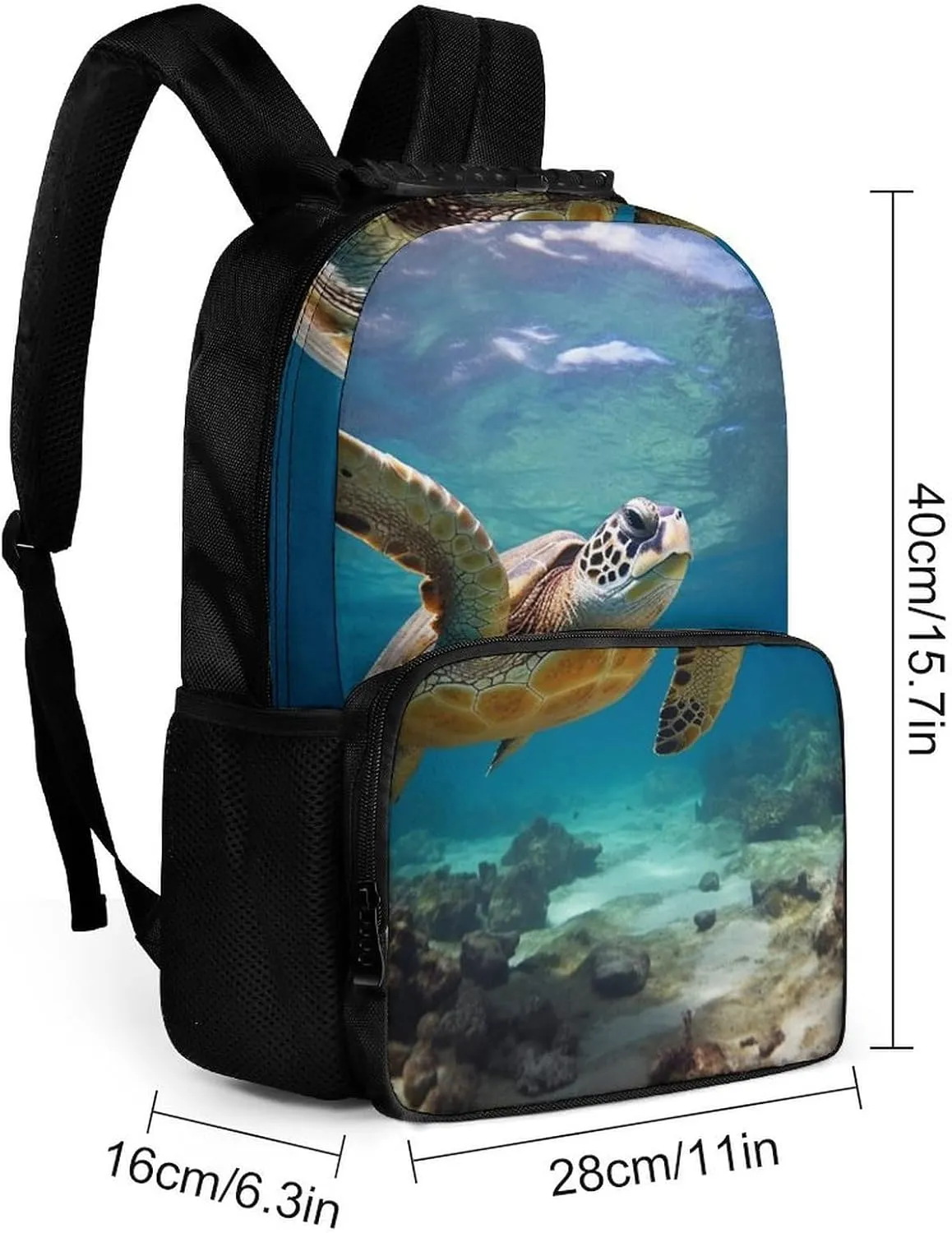 Laptop Backpack Sea Turtle Daypack Computer Bag Travel Laptop Bag Casual Nurse Bag for Women Men
