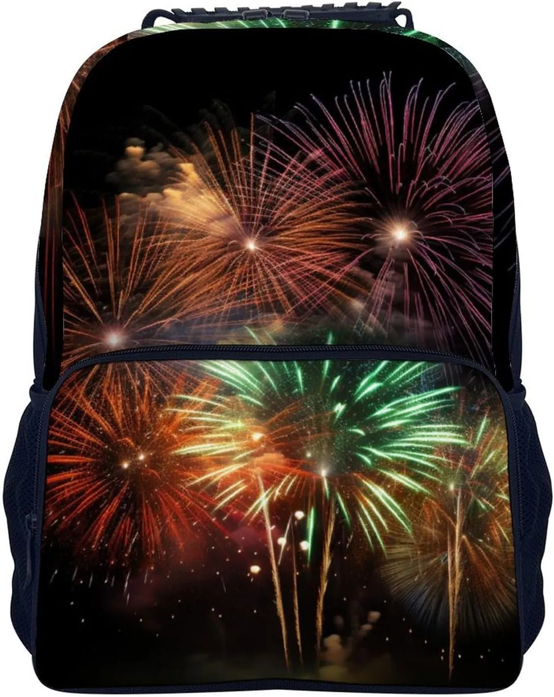 Laptop Backpack Splendid Fireworks Daypack Computer Bag Travel Laptop Bag Casual Nurse Bag for Women Men