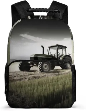Laptop Backpack Tractor Agriculture Tranquil Daypack Computer Bag Travel Laptop Bag Casual Nurse Bag for Women Men