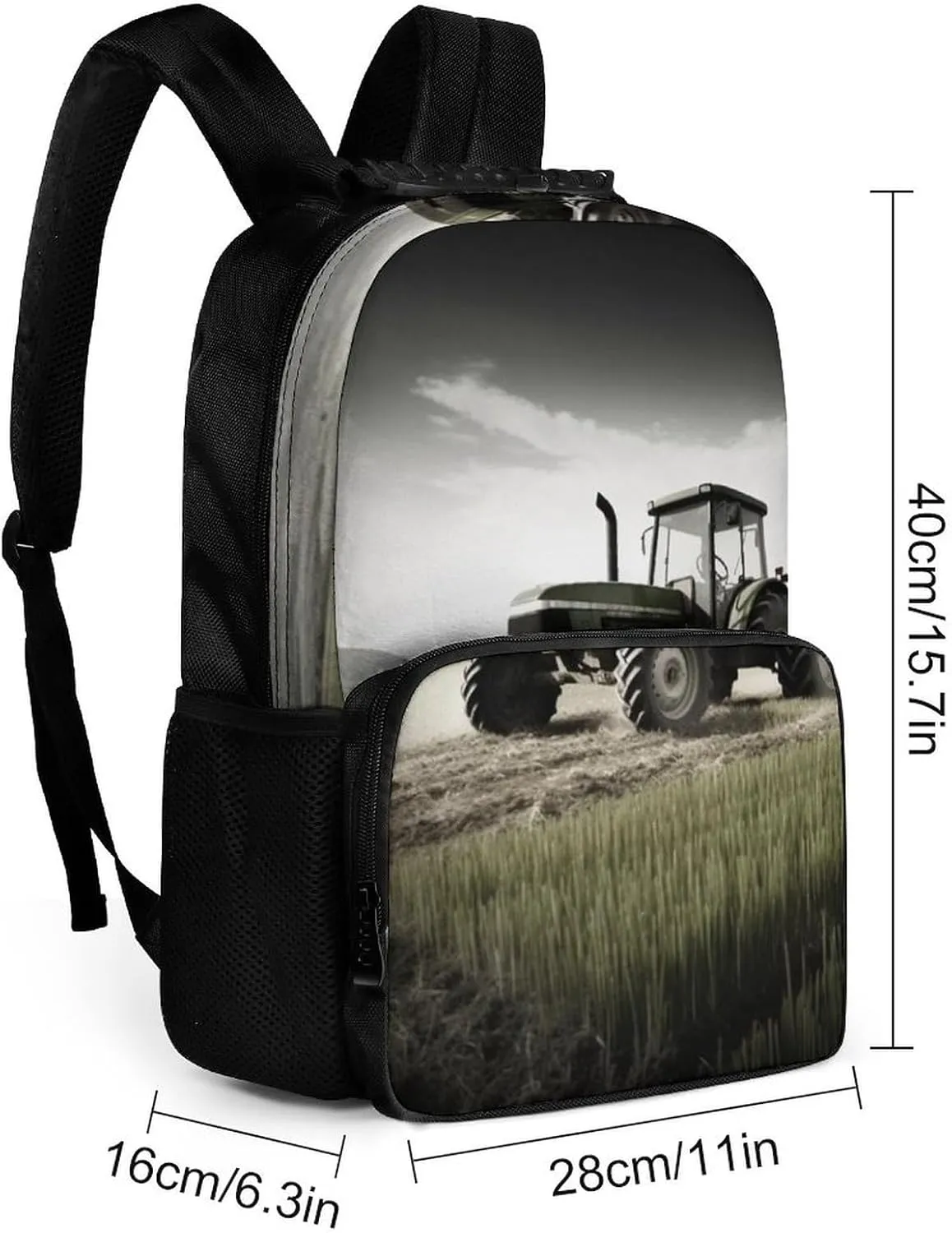Laptop Backpack Tractor Agriculture Tranquil Daypack Computer Bag Travel Laptop Bag Casual Nurse Bag for Women Men
