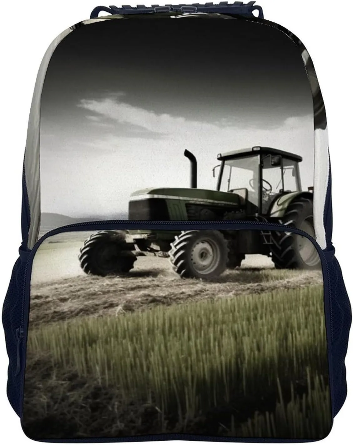 Laptop Backpack Tractor Agriculture Tranquil Daypack Computer Bag Travel Laptop Bag Casual Nurse Bag for Women Men