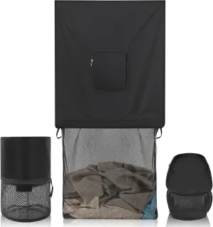 Leinuosen 3 Pcs Travel Laundry Mesh Bags for Dirty Yoga Gym Clothes, Swimsuits Beach Gear, Washable Wet Dry Bags for Health Workers, Travel, Fitness, Business, Sports, Camping, Outdoors, Pets, 3 Sizes