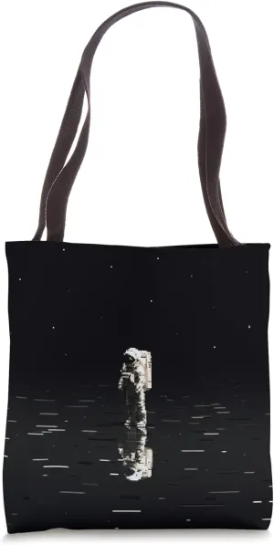 Lone Astronaut Spaceman Void Retro Pixel Art Tote Bag