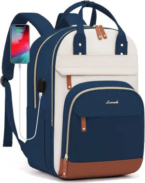 LOVEVOOK Laptop Backpack Women,Large Capacity 15.6 inch Laptop Bag Travel Backpack for Women,Computer Work College Teacher Backpacks with USB Port,Waterproof Personal Item Backpack Casual Daypack