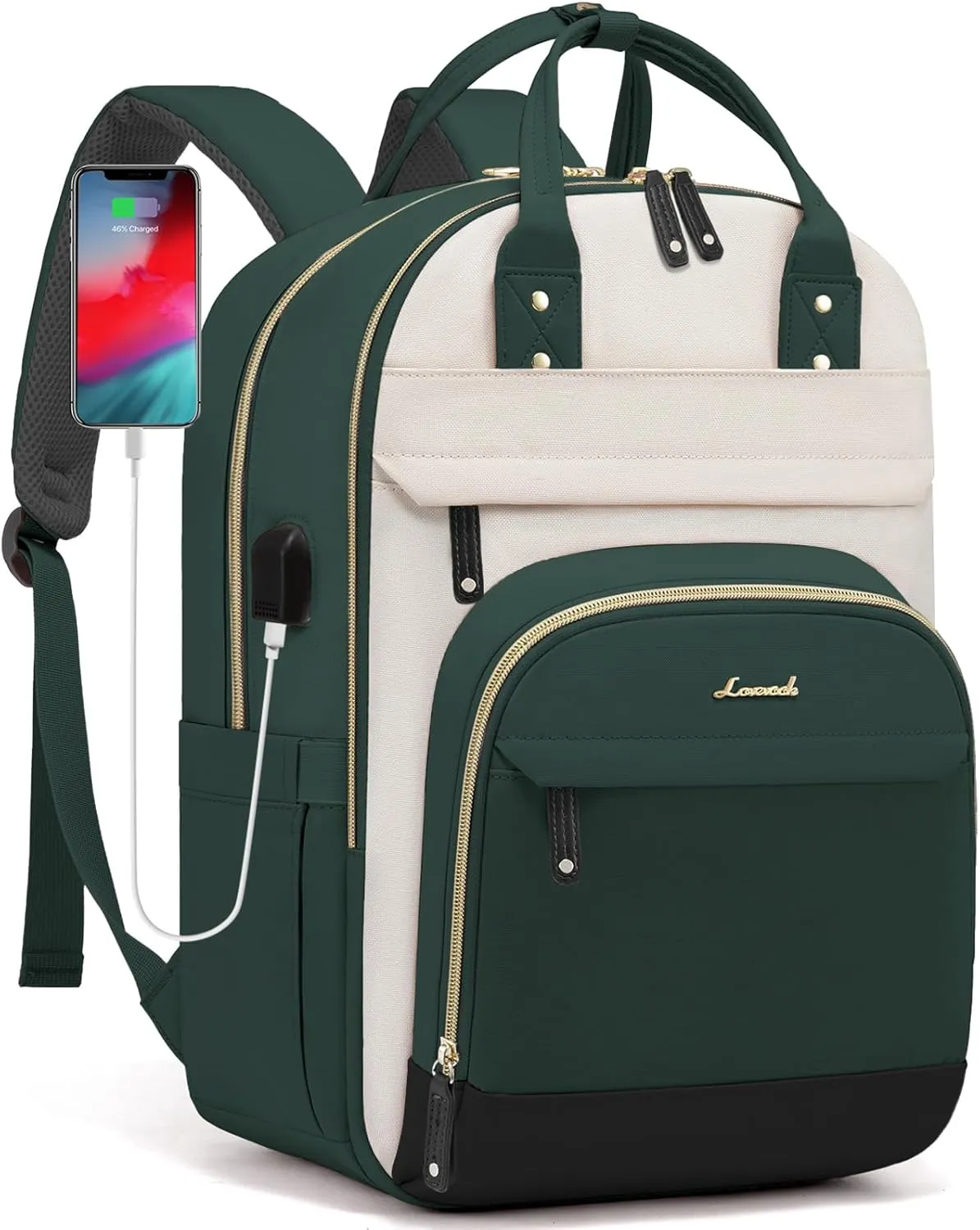 LOVEVOOK Laptop Backpack Women,Large Capacity 17.3 inch Laptop Bag Travel Backpack for Women,Computer Work College Teacher Backpacks with USB Port,Waterproof Personal Item Backpack Casual Daypack