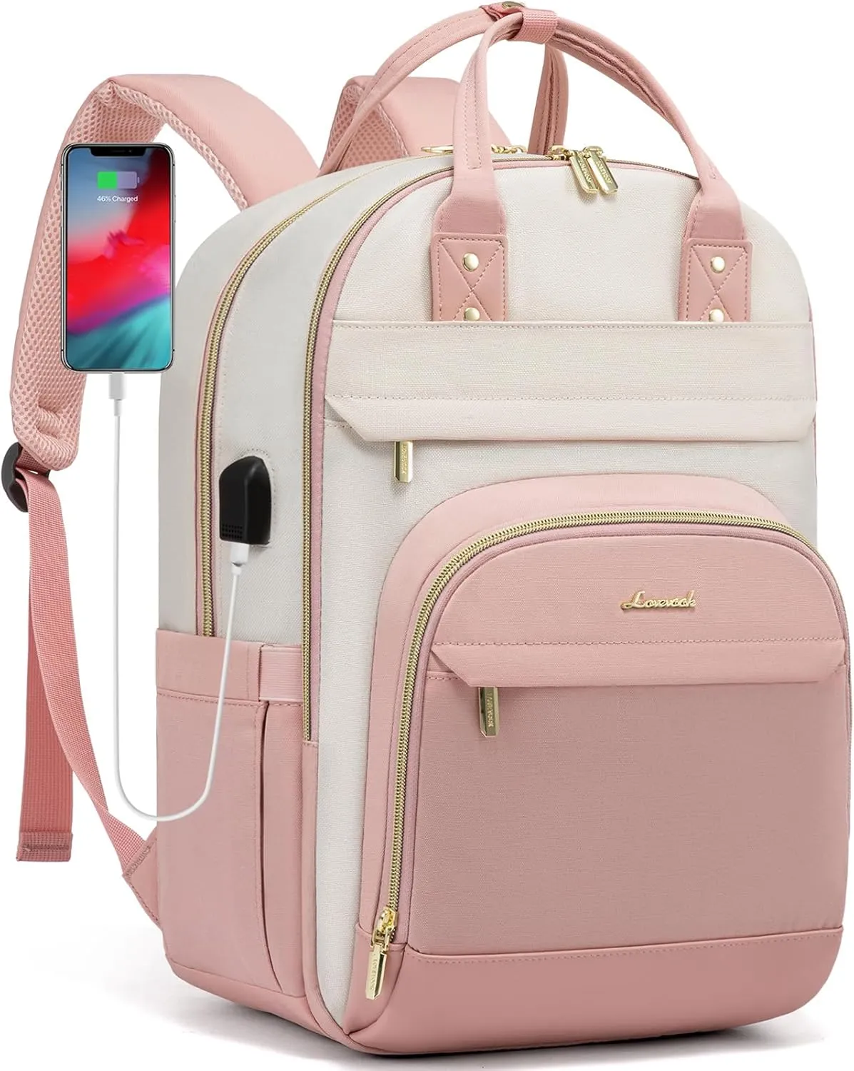 LOVEVOOK Laptop Backpack Women,Large Capacity 17.3 inch Laptop Bag Travel Backpack for Women,Computer Work College Teacher Backpacks with USB Port,Waterproof Personal Item Backpack Casual Daypack