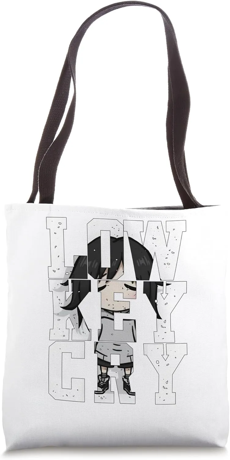 Low Key Cry Emo Pastel Goth Kawaii Punk Tote Bag