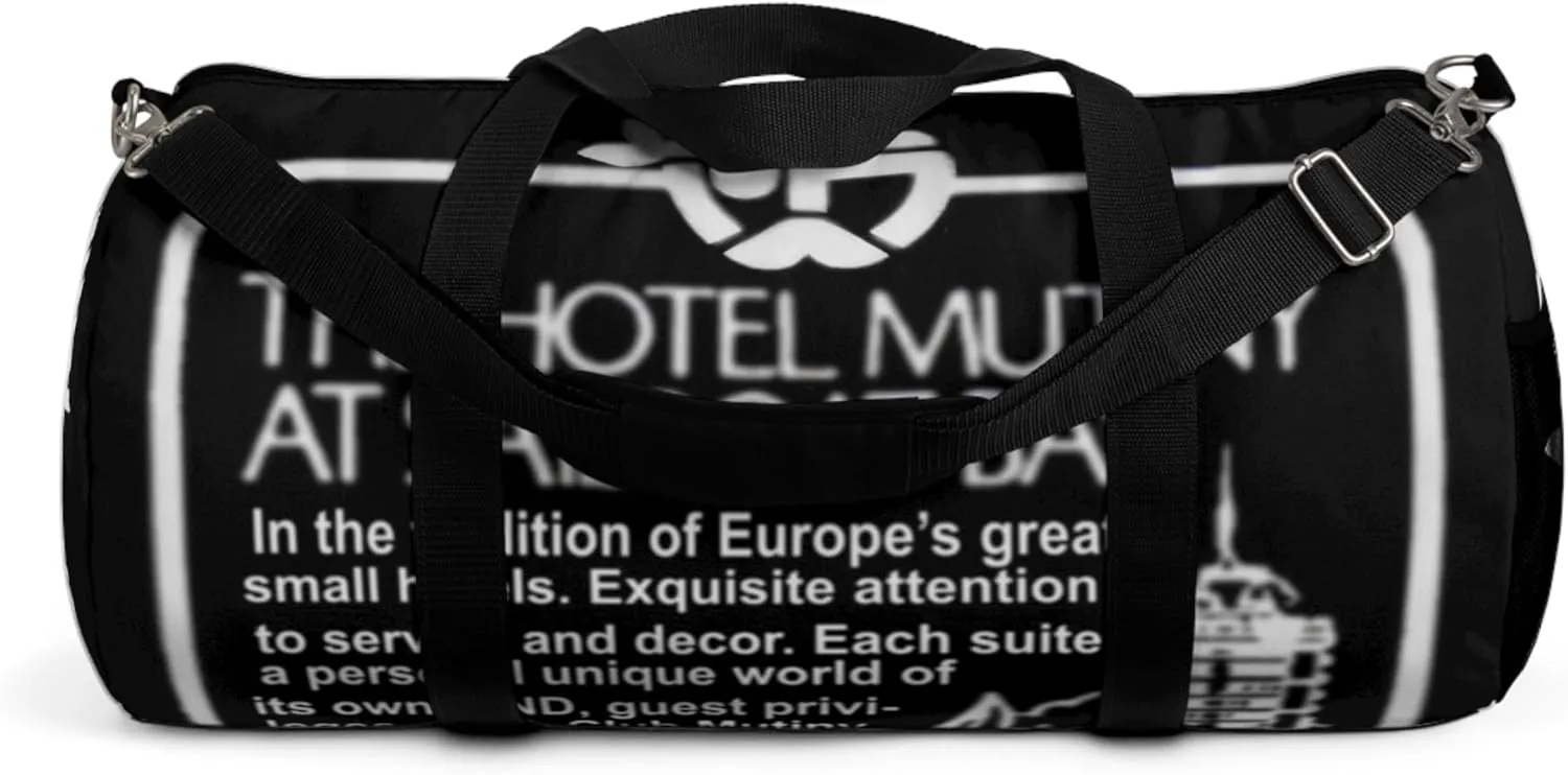 Luxury Club Hotel The Mutiny at Sailboat Bay Black Duffel Bag - Miami Private Club Design, Travel, Gym Carry-On Tote