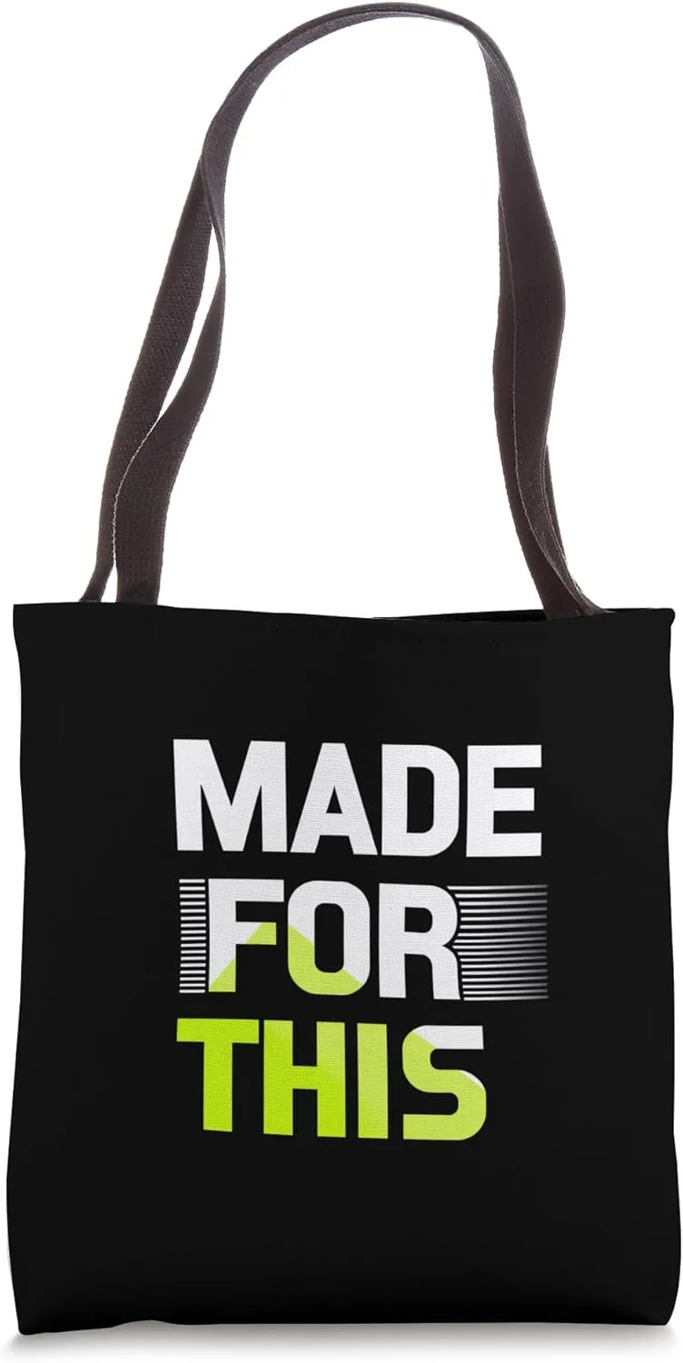 MADE FOR THIS Bold Typographic Tote Bag