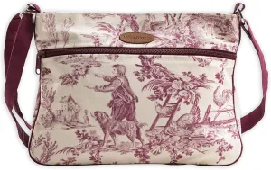 Maison d' Hermine Cross Body Bag Cotton Adjustable Shoulder Strap Hand Bag Tote purse with Zippered & Slip Pockets