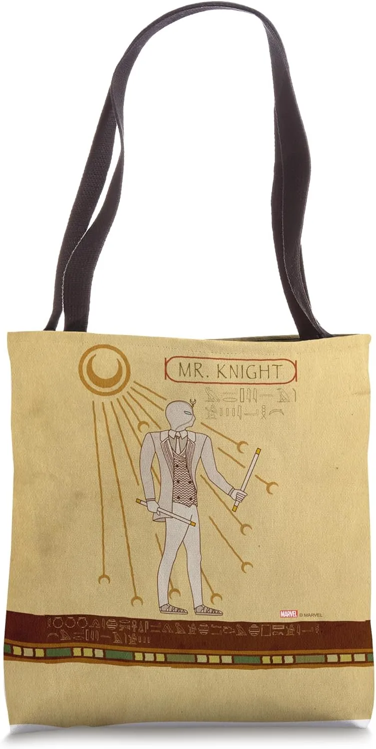 Marvel Moon Knight Mr. Knight Egyptian Hieroglyphs Tote Bag